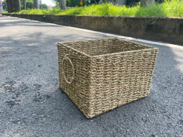 Panier de rangement rectangulaire en bambou tressé, design minimaliste, empilable pour articles divers, capacité 5-10 kg, 1 niveau - Product Image 1