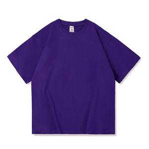 Camisetas personalizadas al por mayor 100% algodón de manga corta para verano, estilo oversize para hombre, color sólido, casual, básico, cuello redondo, camisetas para mujer y hombre - Product Image 2