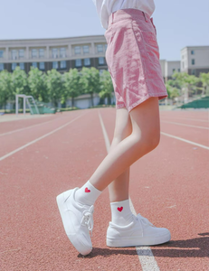 New Japanese Girl Love Heart Pattern Student Tube Socks Fashion <b>Combed</b> Cotton Ankle Socks Women - Product Image 3