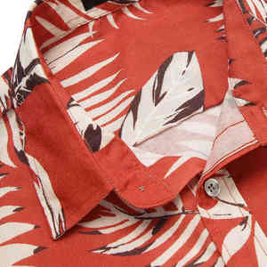 Camisa Hawaiana para Hombre, Manga Corta, Estampado de Hojas Tropicales, Informal, para Vacaciones en la Playa, Verano, Top de Algodón Transpirable, Ropa Urbana - Product Image 5
