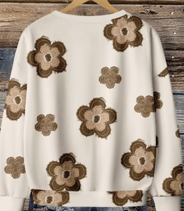 Sudadera de Cuello Redondo con Estampado de Dibujos Animados para Mujer, Estilo Casual de Otoño, Corte Regular, Manga Larga, Tejido de Algodón de 180g, Suave - Product Image 6