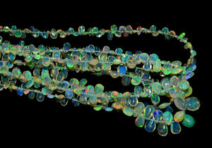 La mejor calidad, hebra de 16 pulgadas, piedra de ópalo etíope Natural, hebra en forma de pera, cuentas facetadas naturales de alta calidad para la fabricación de joyas - Product Image 3