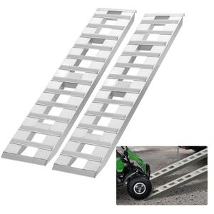 Set di 2 Rampe di Carico in Alluminio Resistente 72 X 15 Pollici, Rampe per Rimorchio con Piastre Antiscivolo, Capacità Combinata 6000 Libbre - Product Image 6