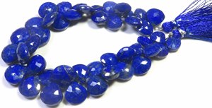 Perles de pierre précieuse naturelle Lapis Lazuli bleu facetté 9-12mm, forme cœur, perles de pierre précieuse Lapis Lazuli percées sur le côté, brin de 8 pouces pour bricolage - Product Image 5