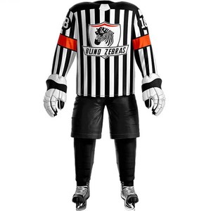 Custom Ice Hockey Team Uniform 100% Cotton Eco-Friendly Quick Dry Lightweight Jersey <b>and</b> Pants for Training <b>and</b> Matches - Product Image 2