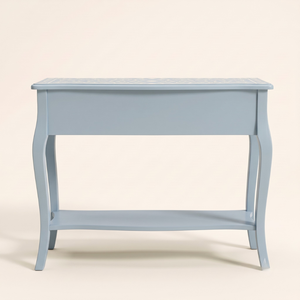 Table console bleu clair à motif floral pour usage domestique, vente en gros, matériau en os incrusté pour salon, achat en ligne - Product Image 2