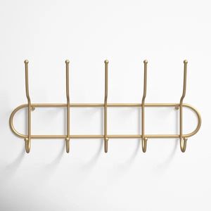 High on Demand Aluminum Metal Palm <b>Leaf</b> Shape Gold Finished <b>Wall</b> Mounted Hanging Hanger 1 Hooks For Home - Product Image 2