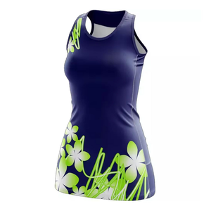 Débardeur sans manches bleu marine pour femme, imprimé floral, séchage rapide, en polyester, col rond, pour l'été, idéal pour les loisirs - Product Image 2