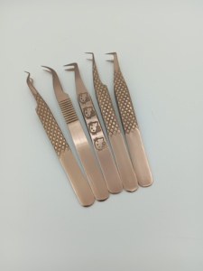 Pince à épiler pour sourcils en acier inoxydable de haute précision, outil de beauté, marque personnalisée, origine Pakistan, modèle 142 - Product Image 2