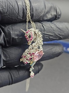 Pendentif licorne en moissanite, argent 925, avec zircon rose et pierres multicolores, charme animal mignon pour femme, cadeau - Product Image 6