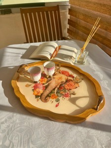 Plateau en bois imprimé en gros, plateau décoratif professionnel en bois imprimé pour la décoration intérieure, plateau de service personnalisé, prix d'usine - Product Image 3