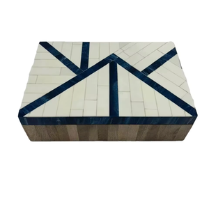 Boîte en résine multi-usages, boîte décorative pour organiser les bijoux |   Boîte décorative en os incrusté de haute qualité pour la décoration de la maison - Product Image 2