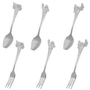 Cucharas y tenedores de cubiertos de diseño animal de acero inoxidable japonés elegante para servir postres en cocina y restaurante - Product Image 1