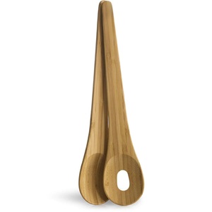Juego de 2 utensilios de madera de acacia para servir ensalada, diseño ecológico, a un precio competitivo. - Product Image 3