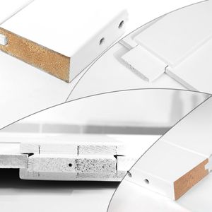 Pazy ELF 24 \ "X 80 \" vera lastra porta porta adescata moderna a sei pannelli fai da te porta Anti-deformazione a prova di acqua - Product Image 3