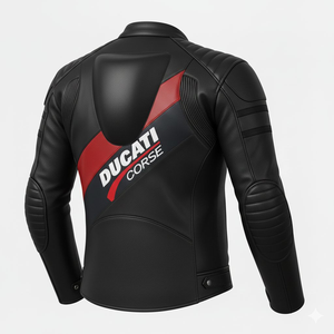 เสื้อแจ็คเก็ตหนังสำหรับขี่มอเตอร์ไซค์/มอเตอร์สปอร์ต  แบบมีรูระบายอากาศ  หนังวัว/หนังจิงโจ้  สำหรับผู้ชาย  พร้อมอุปกรณ์ป้องกัน CE  ทุกขนาด - Product Image 2