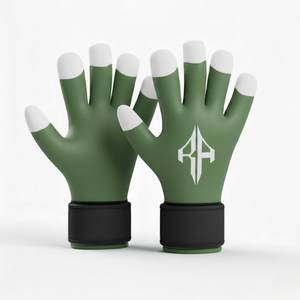 Gants de gardien de but unisexes de haute qualité, matière PU, lacets respirants, couleur personnalisée, logo, protection des doigts et du pouce, RIVIAN - Product Image 1