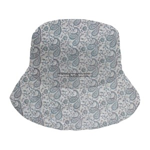 Chapeau Bob Femme en Coton Lavé Style Hip Hop Tendance Célébrité Imprimé à la Main QBH005 Vente en Gros - Product Image 4