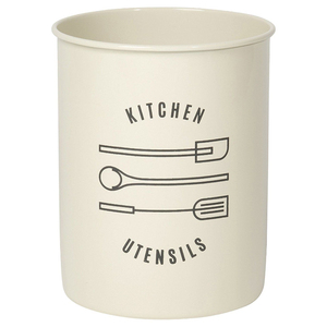 Porte-couverts en métal blanc avec revêtement poudré, forme ronde, élégant, organisateur de table de cuisine, rangement pour couverts - Product Image 1
