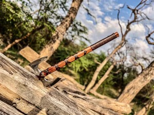 Premium Outdoor Handcrafted Double Head Outdoor <b>Axe</b> with Wooden Handle for Camping and Bushcraft Industrial & DIY Grade <b>Axe</b> - Product Image 2