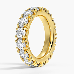 Anillo de Diamantes de Corte Redondo con Garras Compartidas de Eternidad Completa LR - Product Image 3