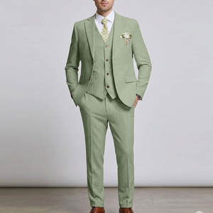 Costume de mariage pour homme de style moderne, veste et pantalon sur mesure avec doublure douce pour les occasions de mariage - Product Image 1