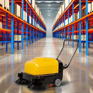 Barredora de carreteras manual con pilas Máquina de limpieza ligera con sistema de cepillo para uso en exteriores - Product Image 1