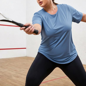 Women Gym T Shirt Easy Stretch <b>Top</b> Move Free Clothing Active Motion <b>Workout</b> Gear For Plus Ladies Flexible Training Wear T Shirt - Product Image 4