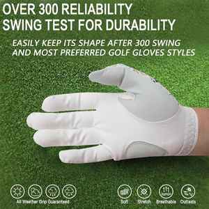 OEM Custom Men Golf Gloves All Weather Comfort Fit Magnetic Ball Marker Windproof Moisture Wicking Pro - Product Image 3