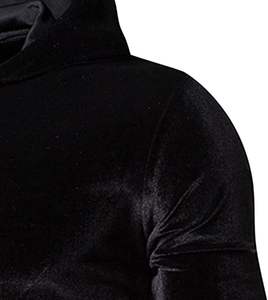 Sudadera con Capucha de Felpa para Hombre, Color Sólido, Bordada con Impresión Digital, Manga Larga, Informal, Cálida para Invierno, Prenda de Moda - Product Image 6