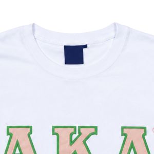 เสื้อยืดพิมพ์ลายตัวอักษรสีขาว AKA แขนสั้นสำหรับผู้หญิง เสื้อแฟชั่นลำลอง เสื้อยืดลายกราฟิกผ้าฝ้าย เสื้อผ้าสตรีทแวร์ เสื้อผ้าสตรี - Product Image 6