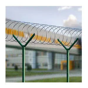 Clôture grillagée durable Clôture d'aéroport supportant l'utilisation de matériaux en toutes saisons Barrières de protection en métal