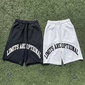 Shorts en molleton French Terry personnalisés avec broderie, style streetwear hiver, taille à cordon de serrage - Product Image 2