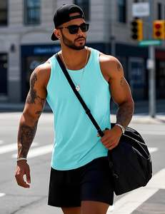 Camiseta sin mangas urbana para hombre, tejido ligero y transpirable, tacto suave, movimiento fluido, corte limpio, textura fresca, elasticidad cómoda, uso diario, estilo moderno, resistente. - Product Image 3