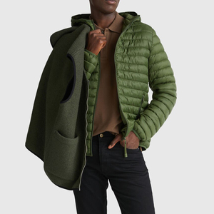 Blouson matelassé d'hiver surdimensionné pour homme, avec capuche, en duvet brillant, style européen et américain, vêtement d'extérieur chaud - Product Image 6