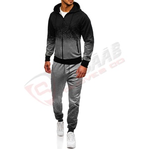 Vêtements d'entraînement respirants coupe ajustée pour hommes Ensemble 2 pièces de jogging décontracté imprimé par sublimation personnalisable de créateur - Product Image 1