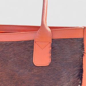 Sac fourre-tout en cuir véritable à poils, usage quotidien, qualité supérieure, fait main, vente en gros, fermeture éclair, personnalisable LHTB-0115 - Product Image 4