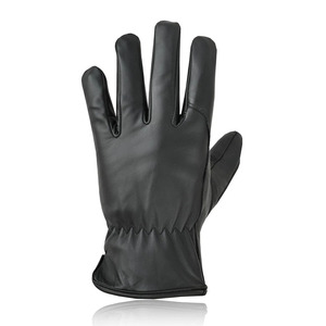 ถุงมือขับรถหนังสีดำเทาแบบ unisex สำหรับฤดูหนาว ป้องกันนิ้วมือเต็มรูปแบบ พร้อมสายรัดข้อมือแน่นกระชับ เหมาะสำหรับทุกฤดูกาล - Product Image 2