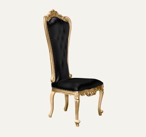 Handcrafted Solid Wood Classic <b>Black</b> Throne Chair-Durable Luxury Interior Decoration Furniture for Living Room & Apartment - Product Image 3