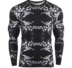 Best Quality <b>Custom</b> Printed Breathable Short MMA Rash Guard for Men Stylish <b>Compression</b> Gym Winter Training 180g - Product Image 2