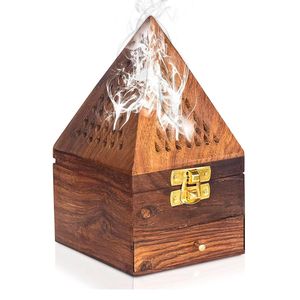 Brûleur d'encens en bois éblouissant, parfait pour des soirées mémorables, avec un style culturel et un support thermique équilibré - Product Image 6