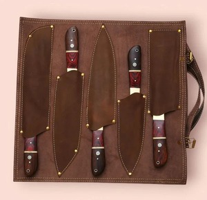 Ensemble de 5 couteaux de cuisine Damas faits à la main en acier à haute teneur en carbone, couteaux de chef professionnels, fournisseur d'ensembles de couteaux de cuisine - Product Image 6