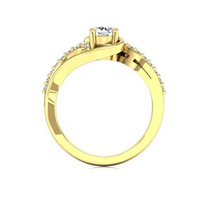 Anillo de Compromiso con Diamante Cultivado en Laboratorio con Corte Brillante, Certificado por IGI, Estilo Vintage, Halo Solitario, Art Deco, Plata 925, Oro Rosa, RITZIN - Product Image 6