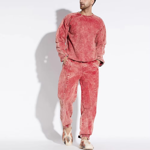 Sweat-shirt en coton délavé vintage pour homme, coupe oversize, style rétro, hip-hop, décontracté, streetwear, vente en gros, OEM - Product Image 4