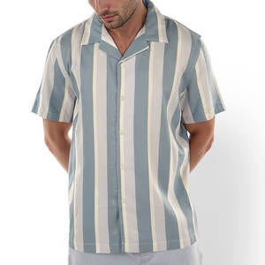 Chemises décontractées multicolores à col cubain pour hommes, respirantes, imprimées, prix raisonnable, avec emballage personnalisé - Product Image 1