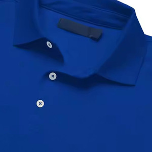 เสื้อโปโลแขนสั้นผู้ชาย สีน้ำเงิน ผ้าฝ้าย ทรงปกติ สีพื้น สไตล์ลำลอง ระบายอากาศได้ดี ผ้าทอแบบอ๊อกซ์ฟอร์ด - Product Image 3