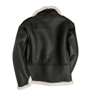 Men's Winter Leather Aviator Flight Bomber <b>Jacket</b> Stand Collar Genuine Leather <b>Waterproof</b> Windproof <b>Warm</b> Breathable Quick Dry - Product Image 2