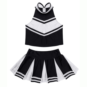 Vêtements pour équipe de cheerleading, matière hautement élastique, coupe confortable, prêts pour la scène, adaptés aux routines énergiques et aux cascades. - Product Image 4