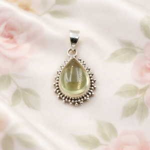 Pendentif en citrine naturelle en forme de larme, collier en argent sterling 925 fait à la main, charme plaqué or rose et or jaune, bijoux - Product Image 3