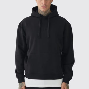Survêtements d'hiver unisexes coupe ample en molleton 350 g/m² avec logo personnalisé imprimé en mousse, teinture unie, sweats à capuche streetwear surdimensionnés de haute qualité - Product Image 1